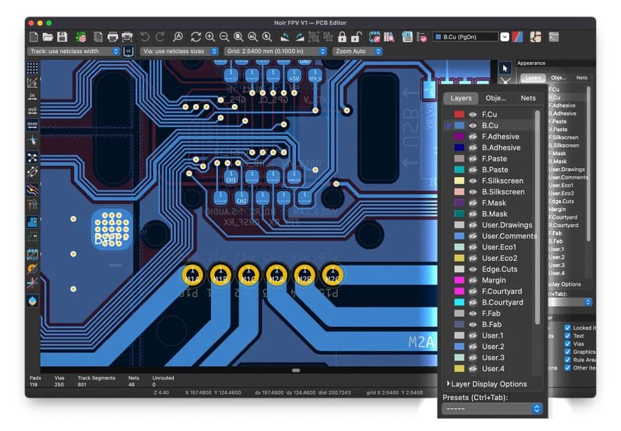 “Layers” in KiCad PCB Designer