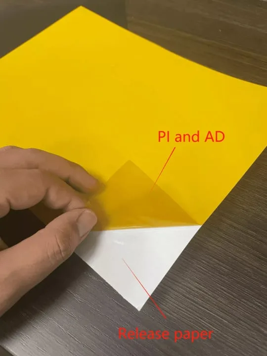 Yellow Flex PCB Coverlay Stackup